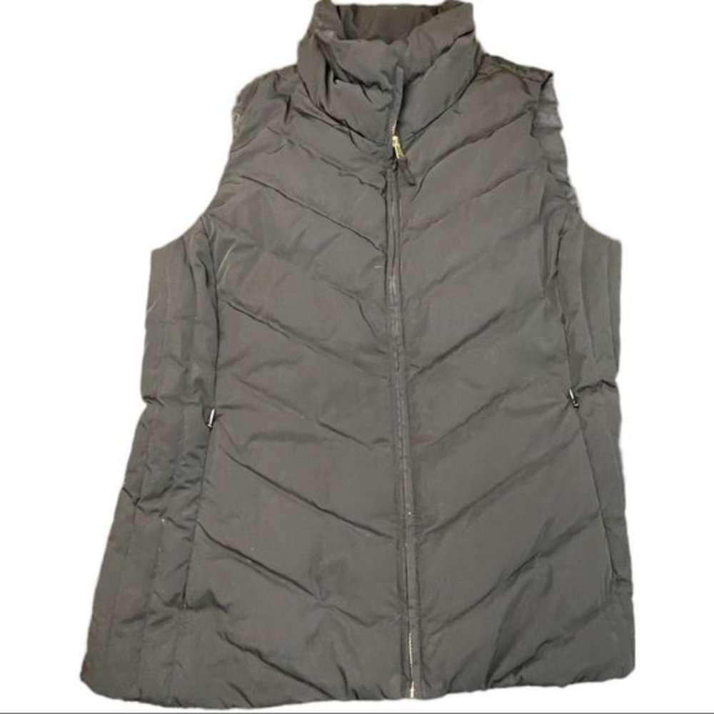 Talbots Puffer Vest Womens Black Size Large